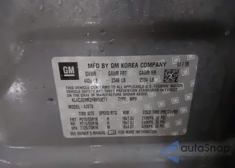 2019 Buick Encore Awd Essence из США, поврежденный, VIN KL4CJGSM2KB800271